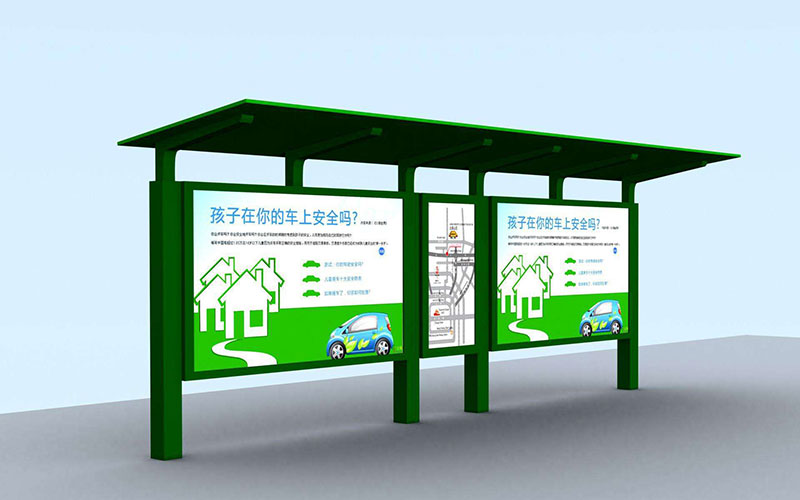 公交候车厅展示