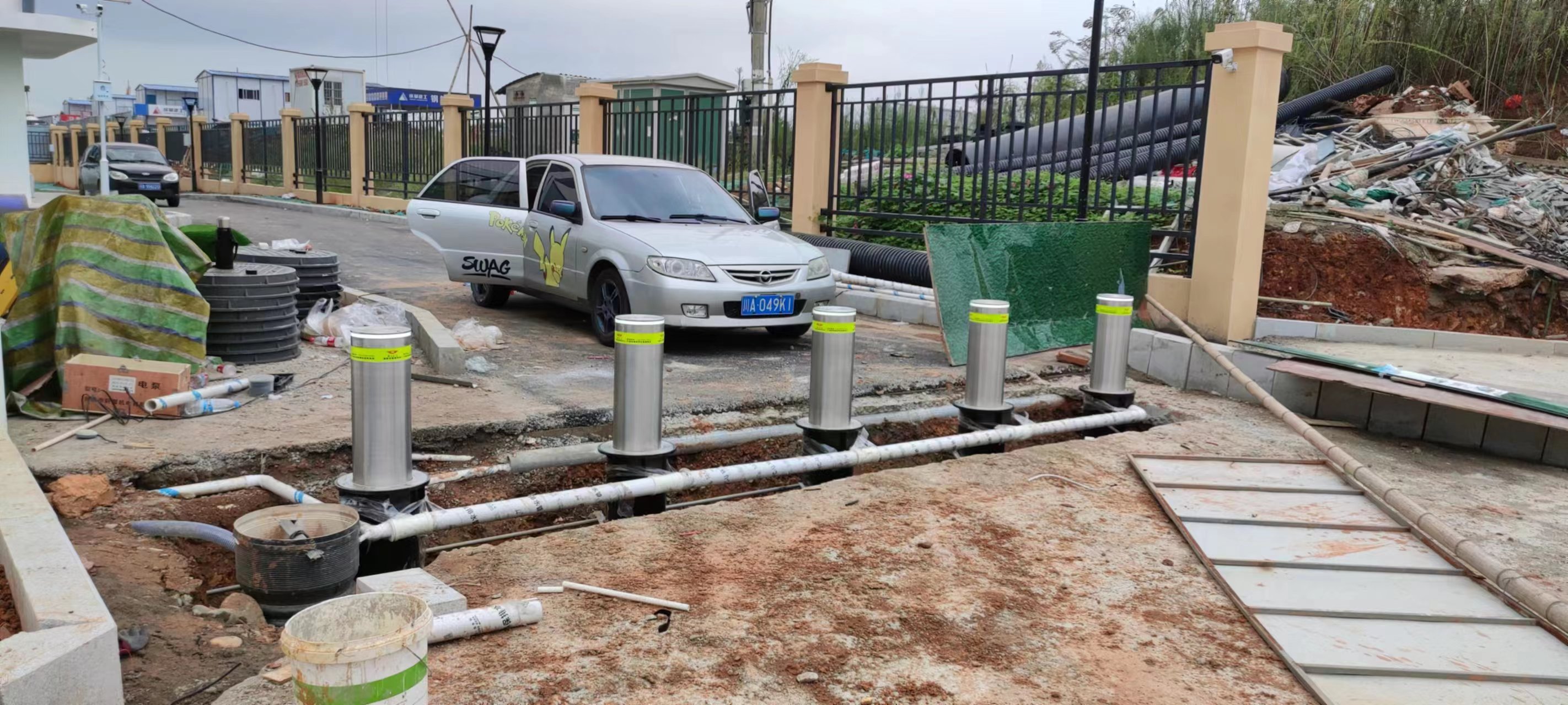 升降柱安装效果图