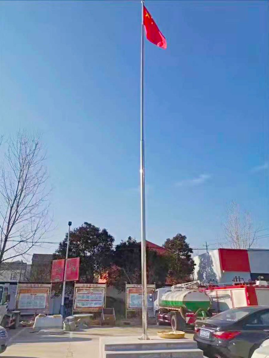 瑞思杰旗杆安装案例