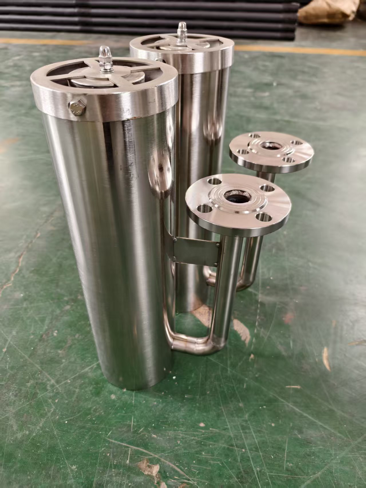 盘式曝气器安装现场