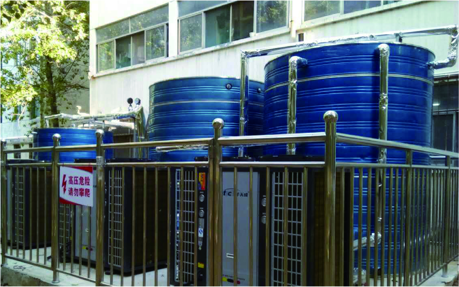 写字楼空气能热泵供暖系统示意图