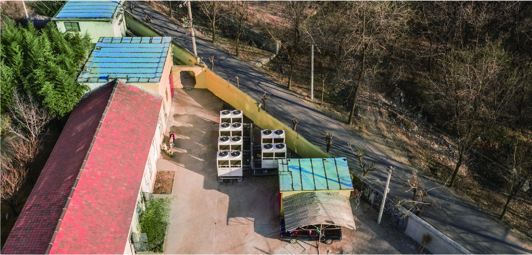 医院空气能供暖系统示意图