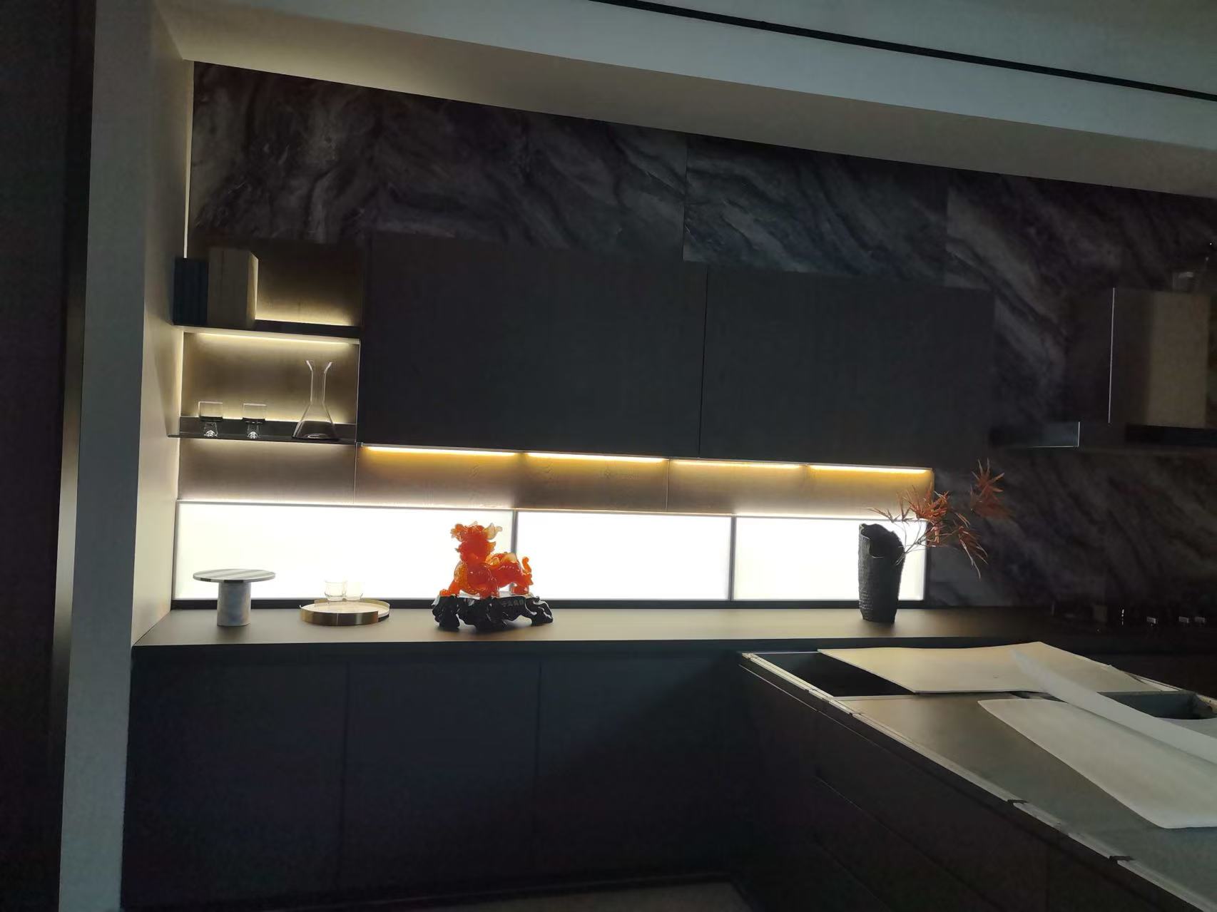 现代厨房中功能完备的德贝橱柜