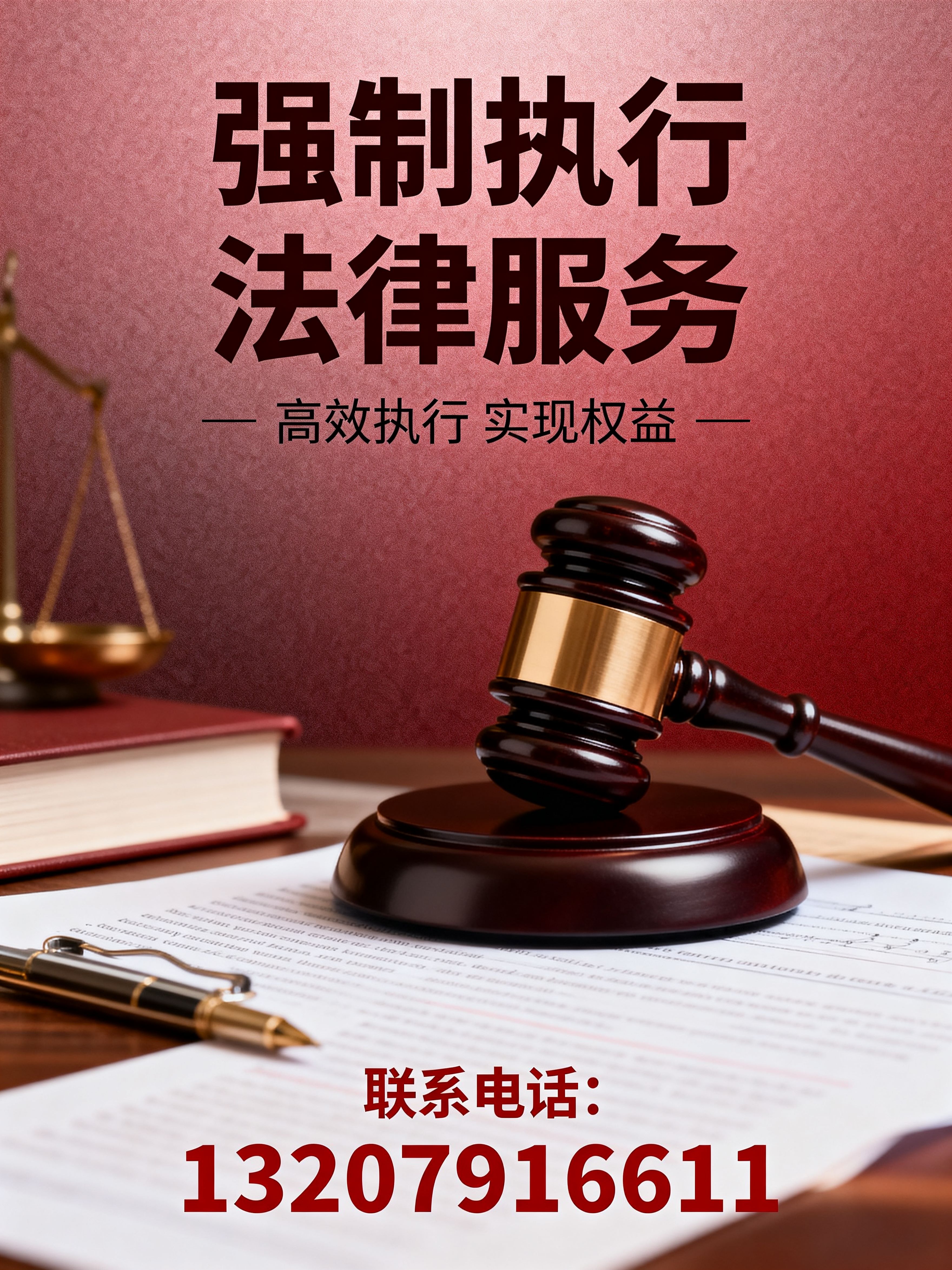 强制执行法律服务宣传海报