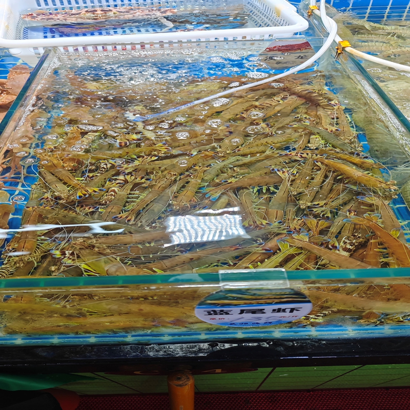 鲜活海鲜摊位