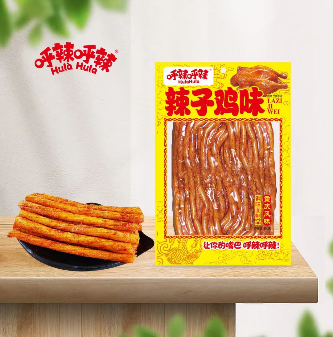 各类麻辣食品包装袋展示