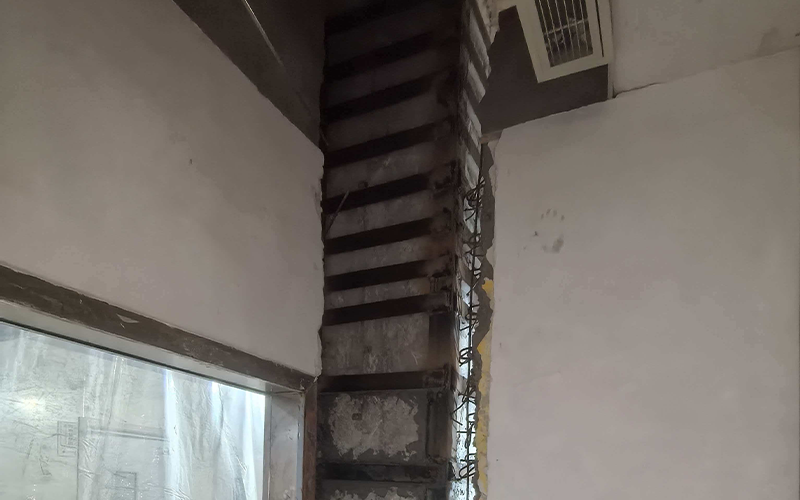 粘钢加固施工示意图