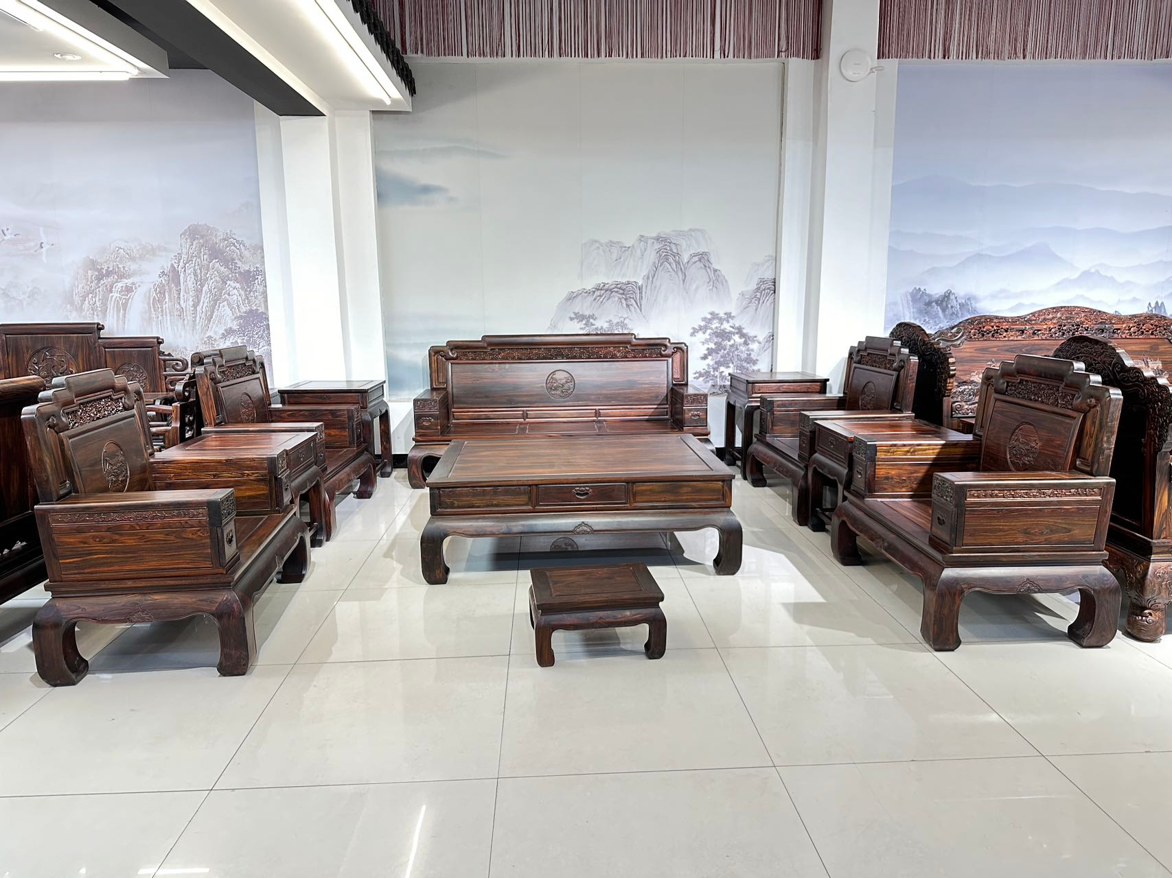现代新中式客厅场景