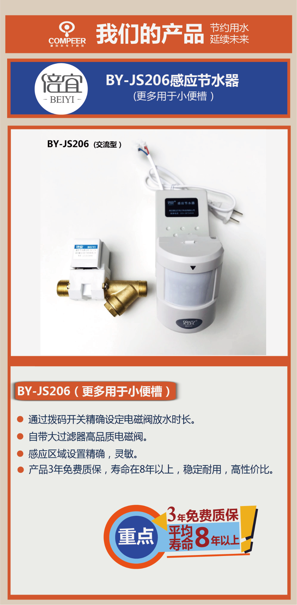 BY-JS206感应节水器