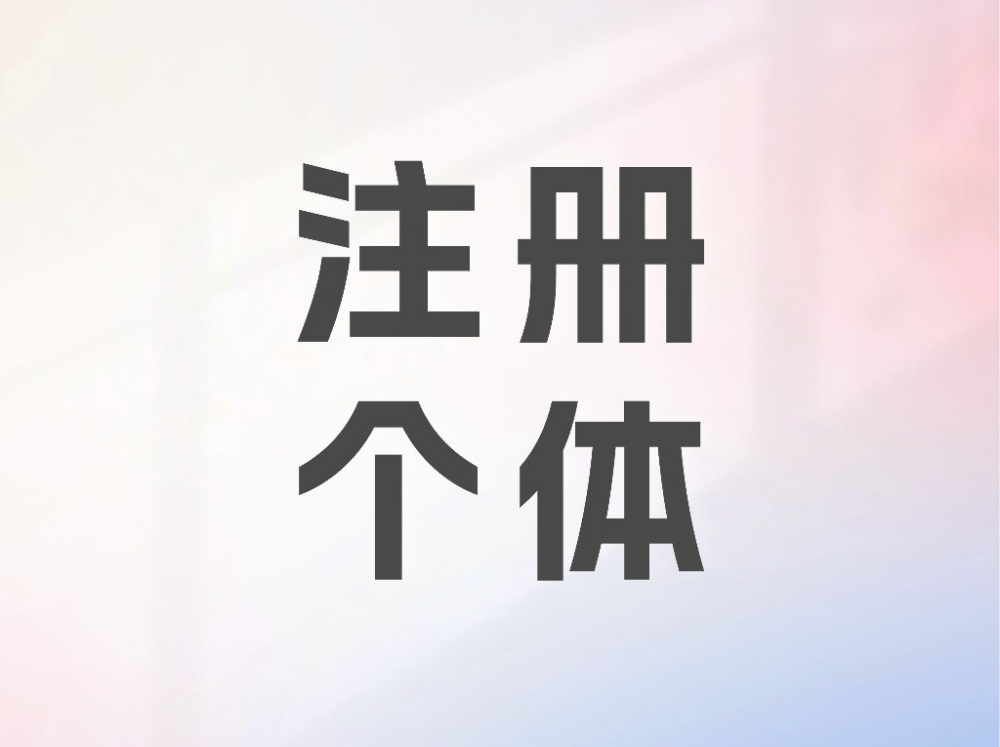 注册个体