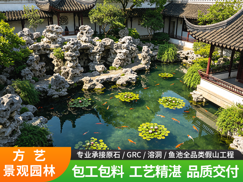 中式庭院假山