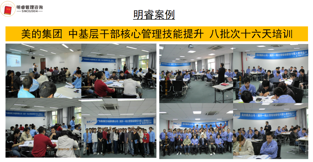 美的集团 中基层干部核心管理技能提升 八批次十六天培训