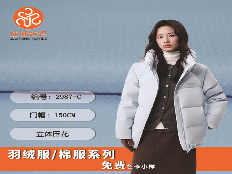 立体肌理设计感羽绒服棉服面料