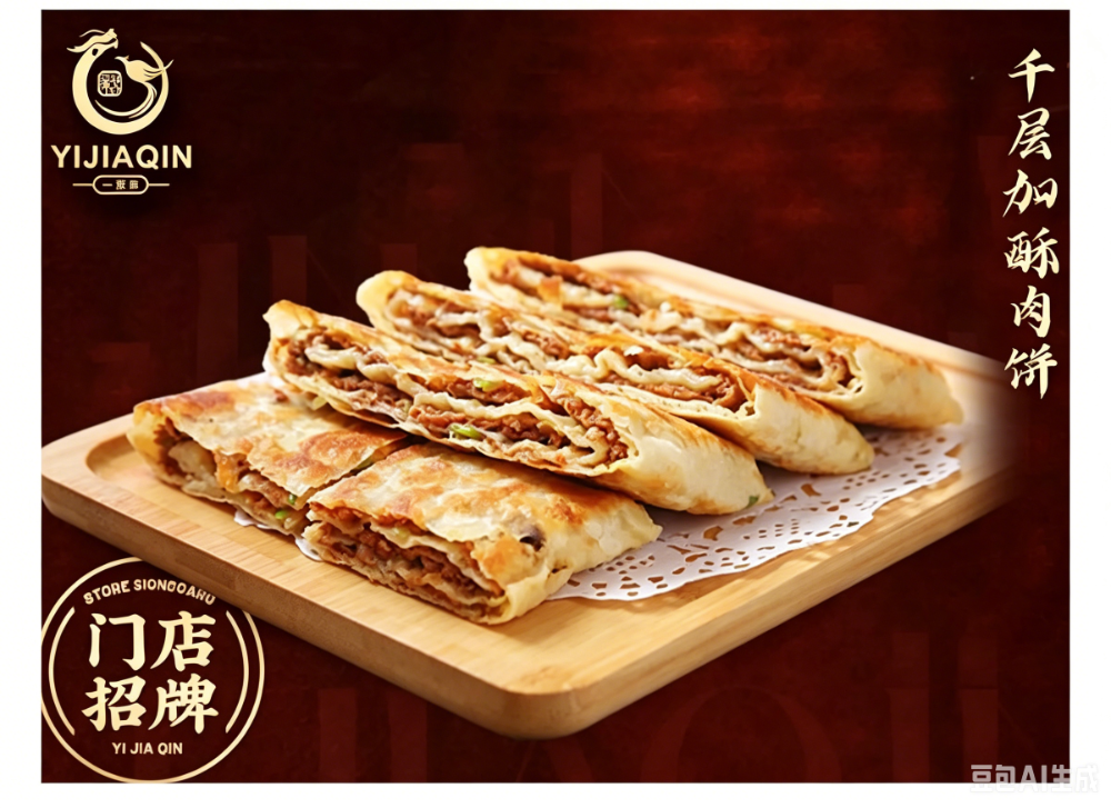 千层加酥肉饼
