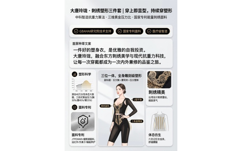 刺绣文胸三件套