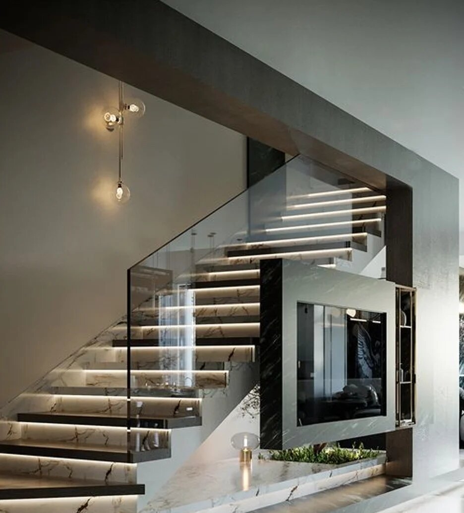 叠步楼梯结构图