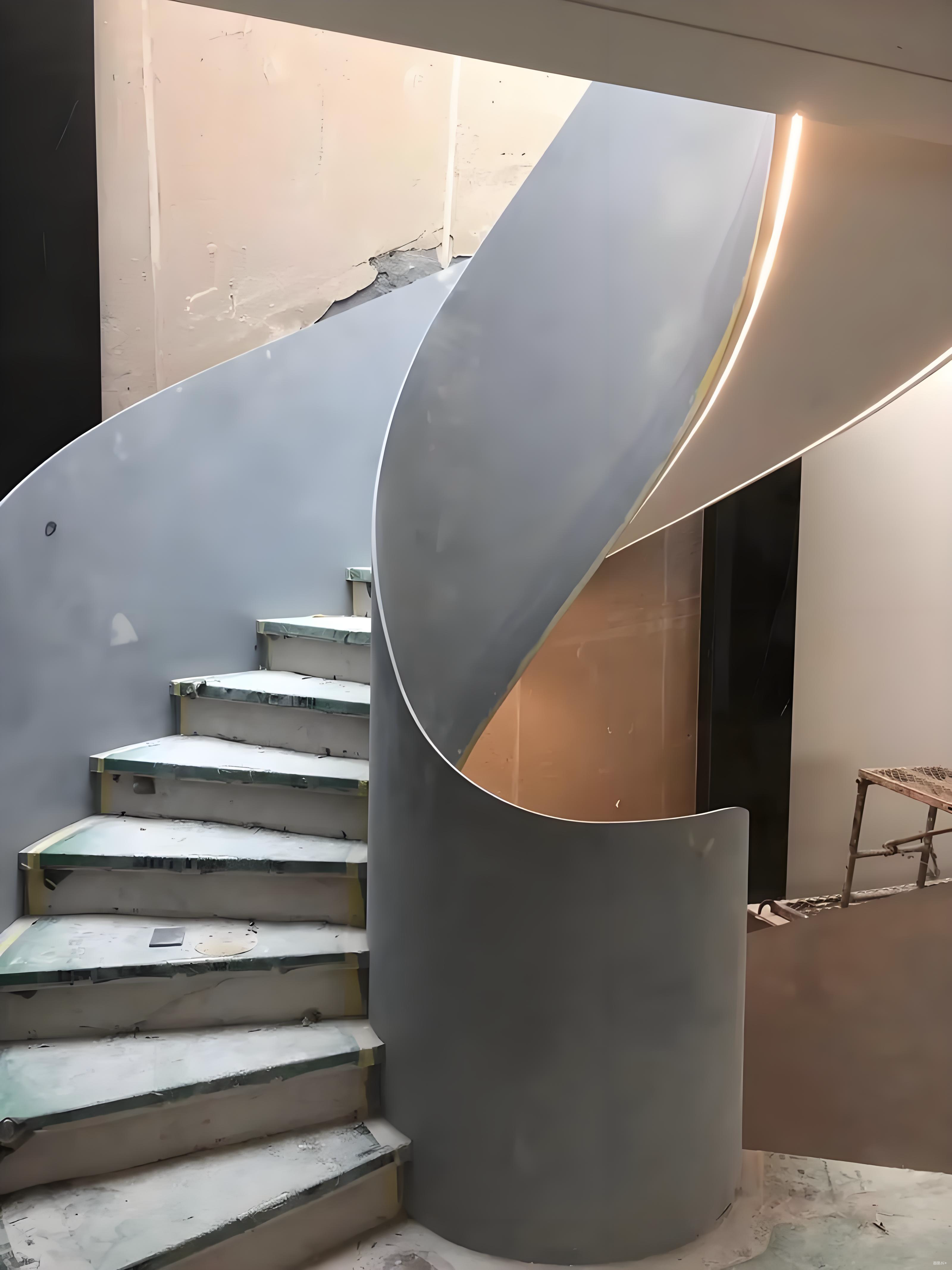 卷板楼梯安装实例