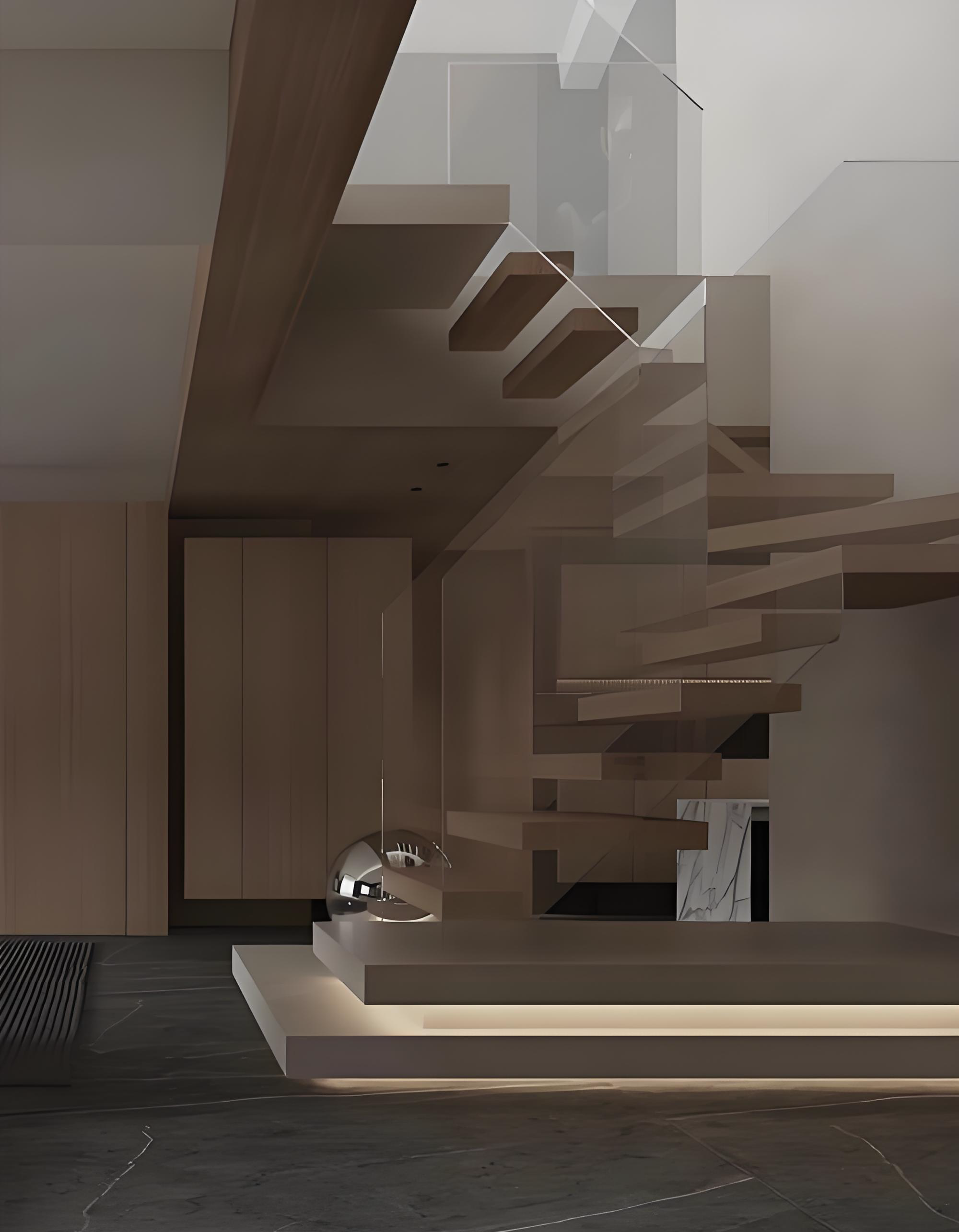 悬挑楼梯结构设计展示