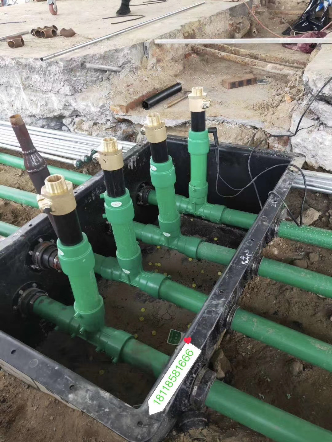 虹吸管安装施工现场