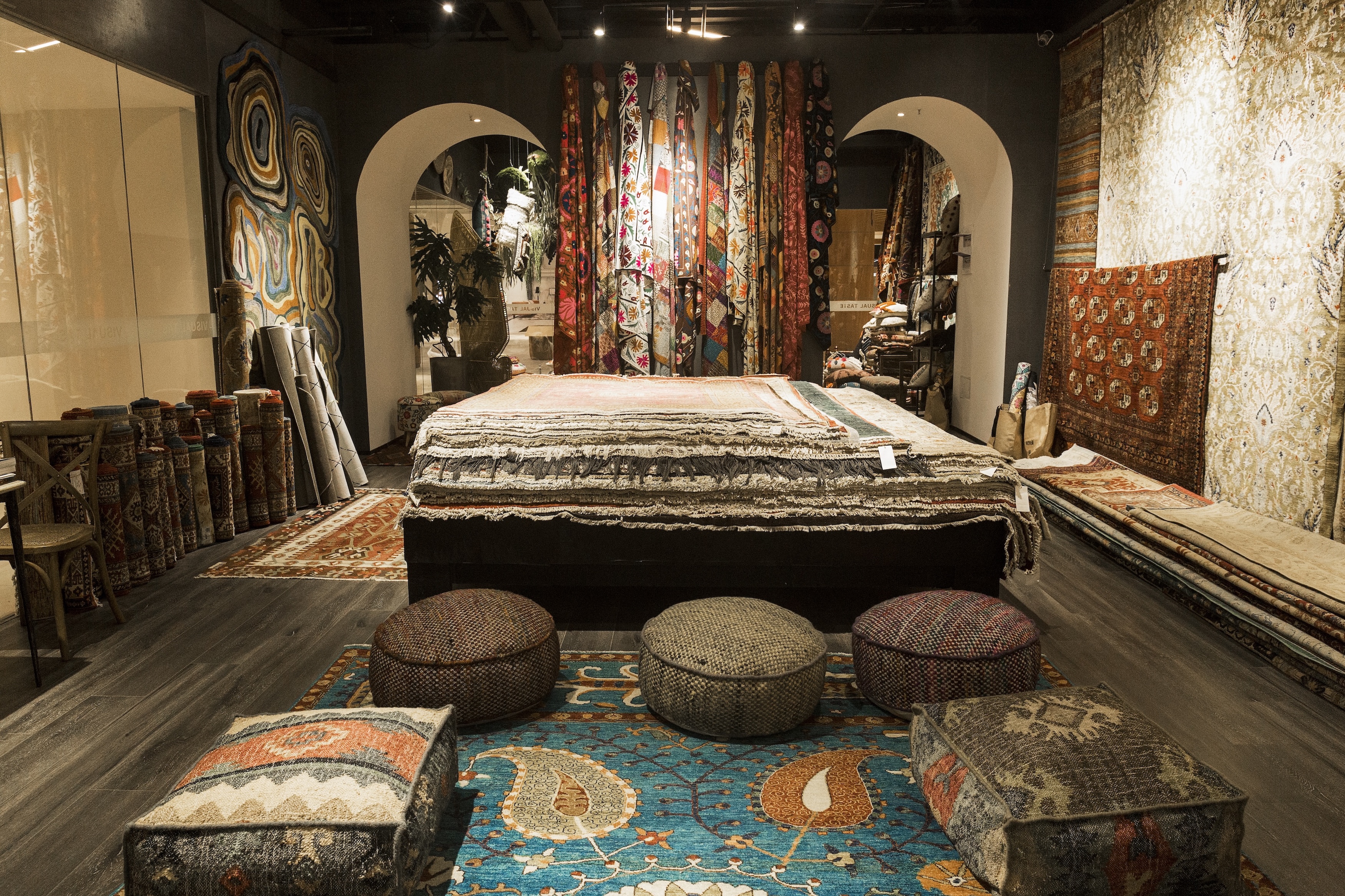 几时空间手工黄麻地毯展示