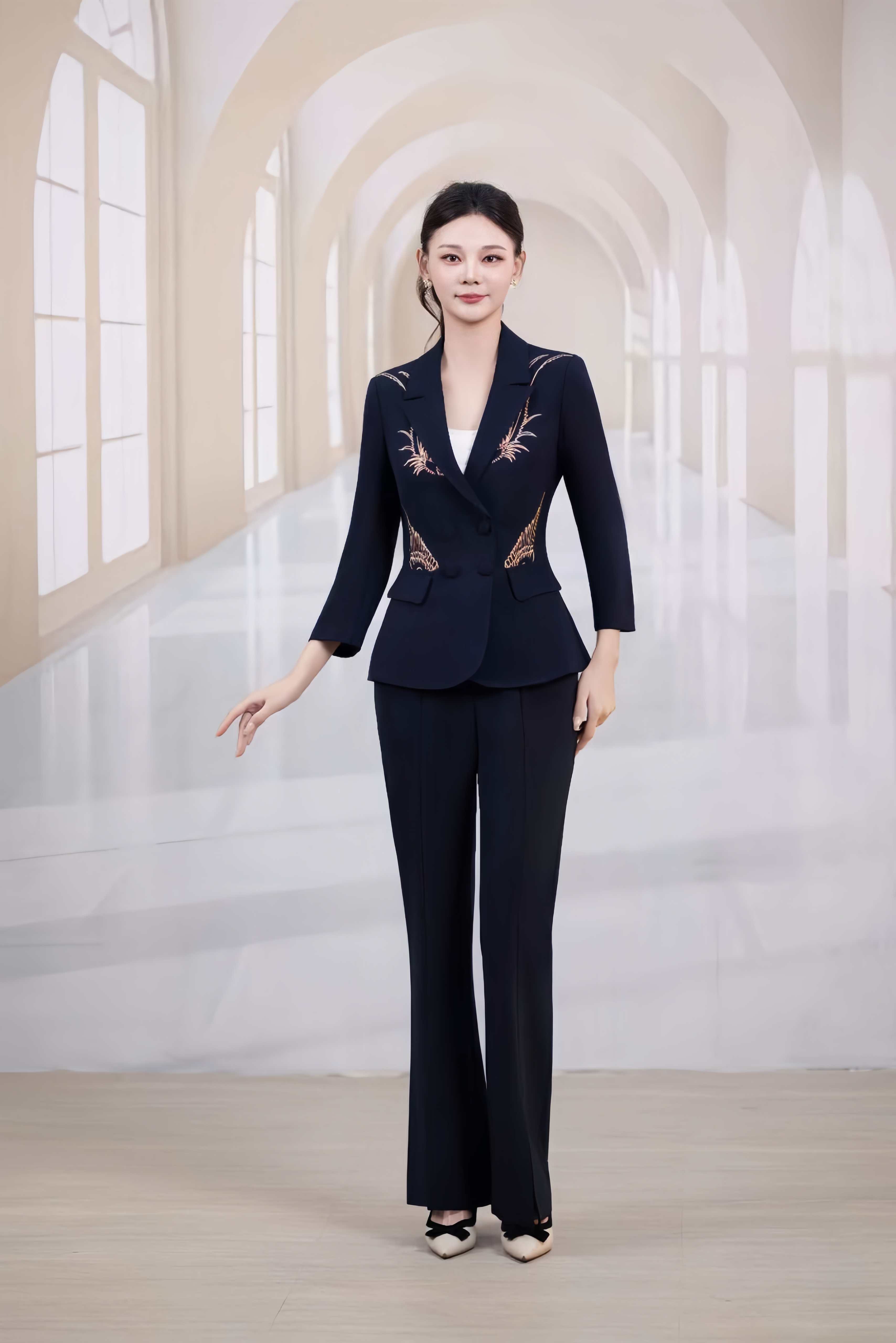 服务员马甲定制款式示例