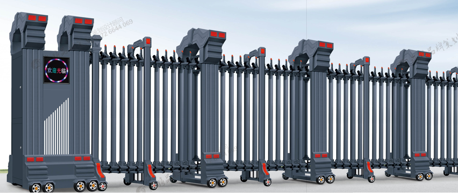 工业级伸缩门应用