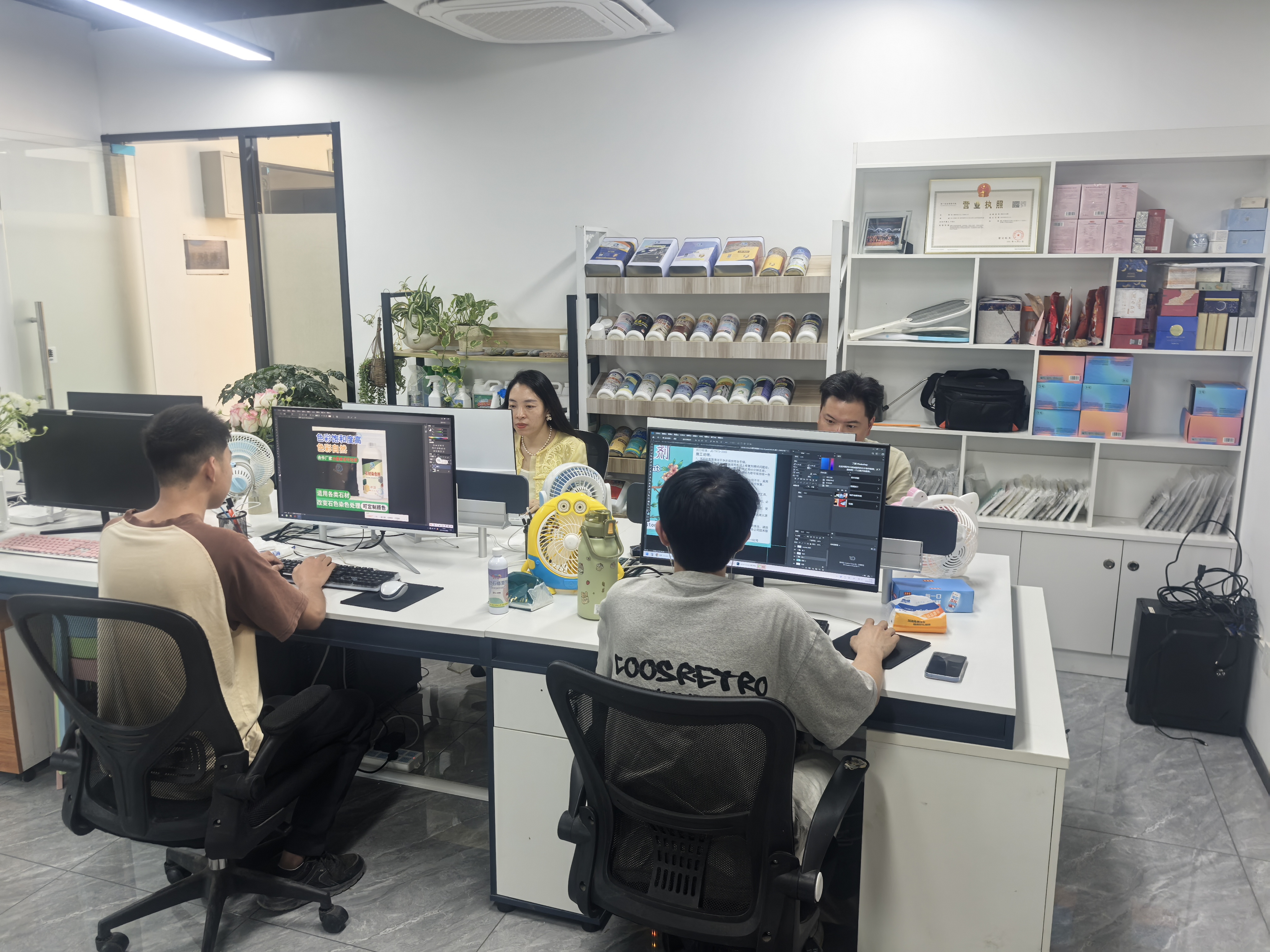 石材防护效果对比