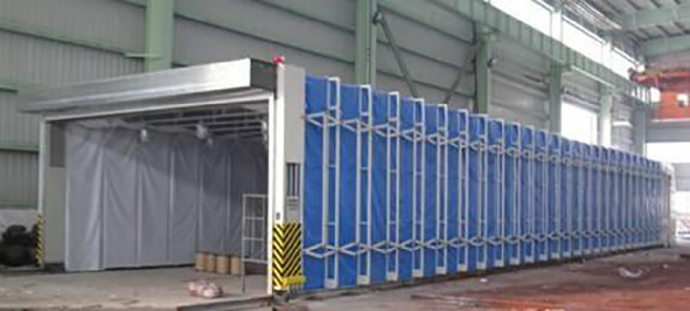 盈凯环保为客户定制的喷漆房项目现场安装图