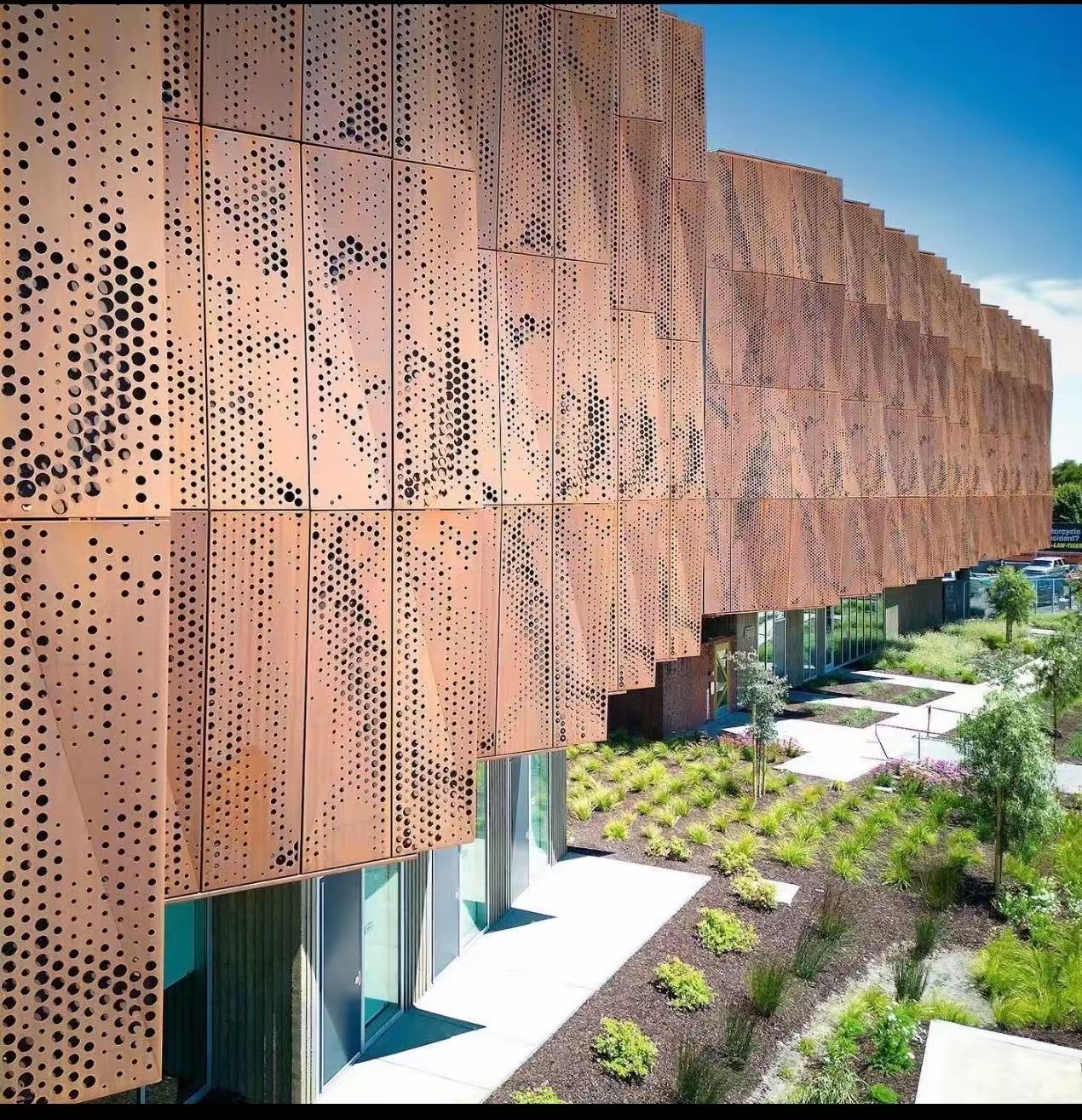 仿纹铝单板自然肌理展示