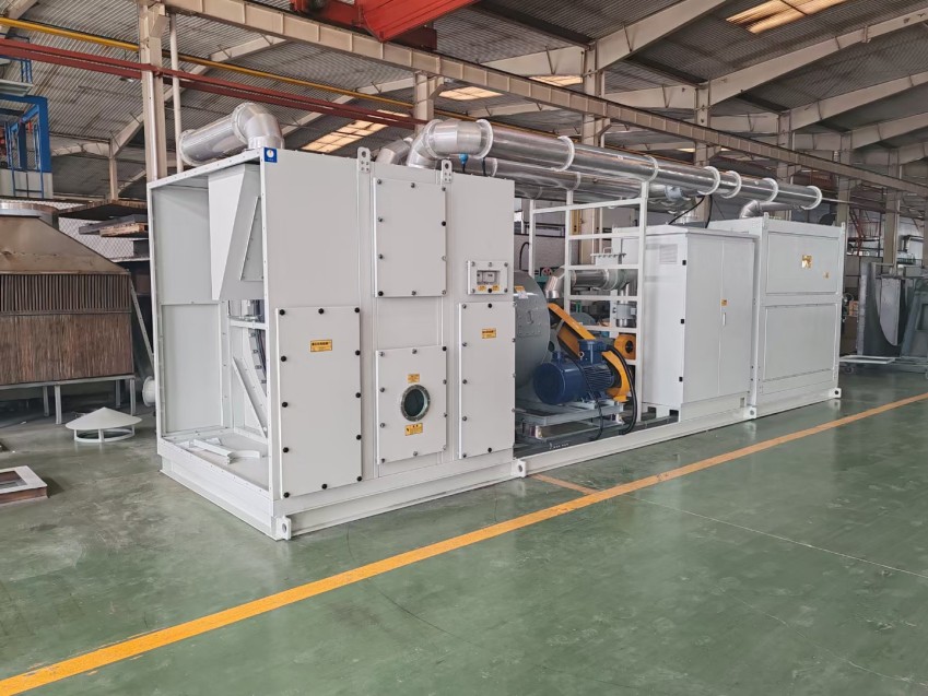 沸石转轮吸附浓缩系统工作原理示意图