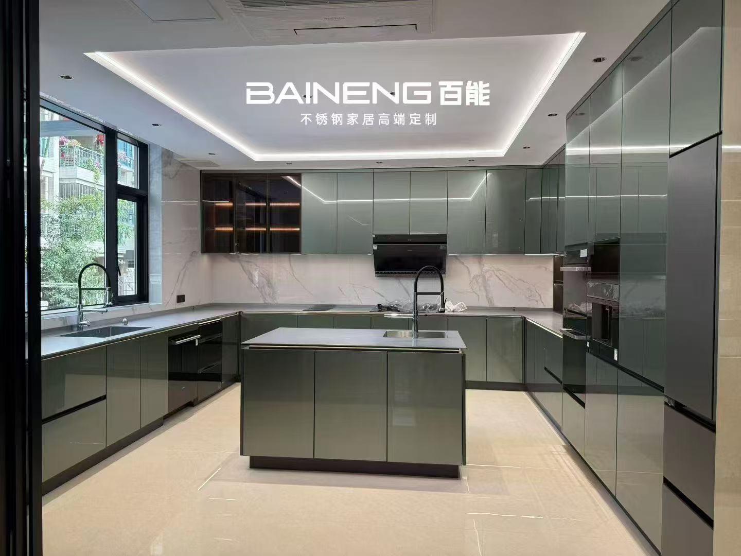 百能不锈钢橱柜实景