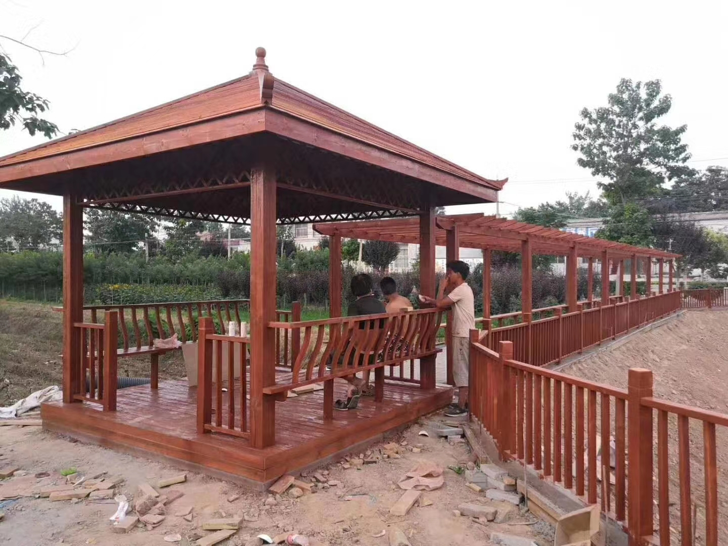 防腐木成品展示