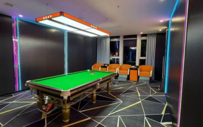 台球室地毯材质特写