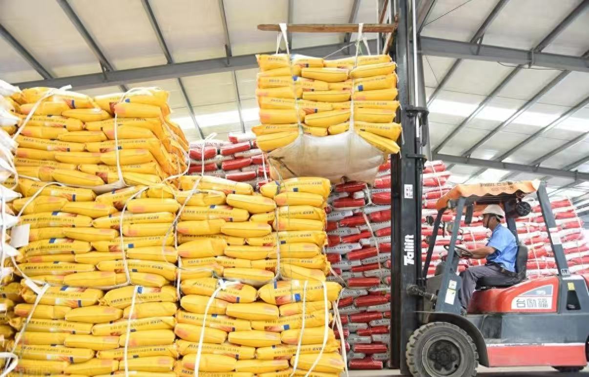 有机肥生产现场