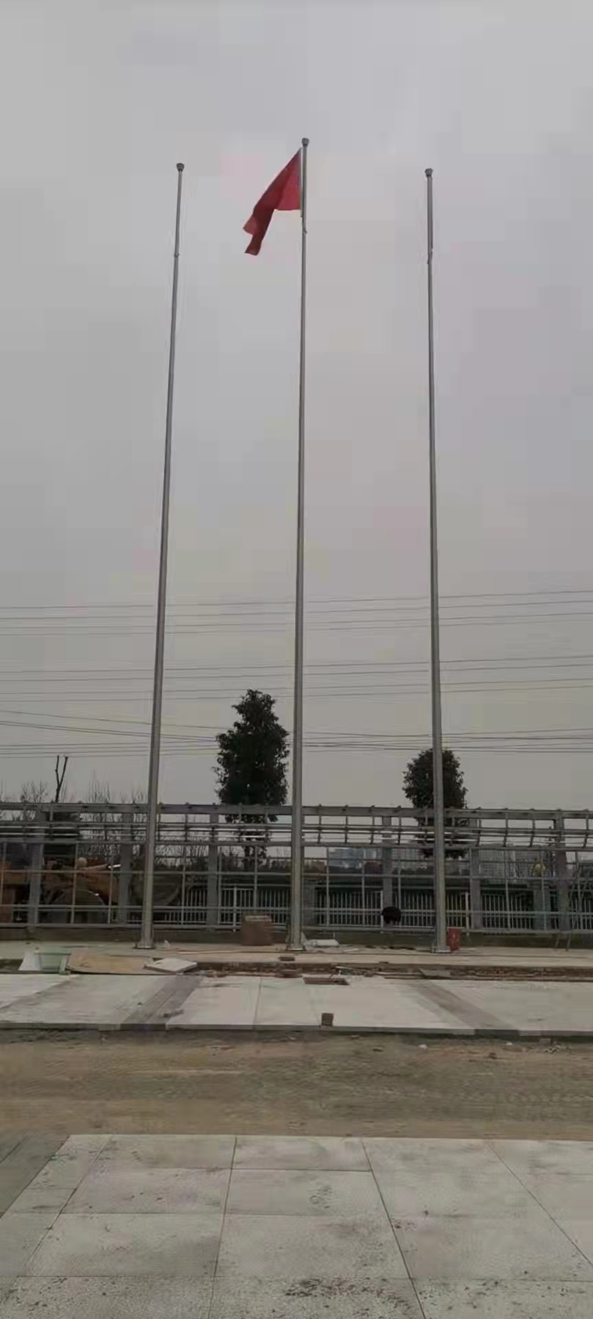 不锈钢旗杆安装案例