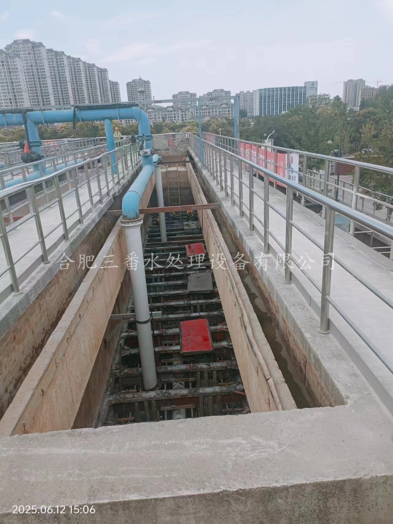 合肥三番反硝化深床滤池项目现场