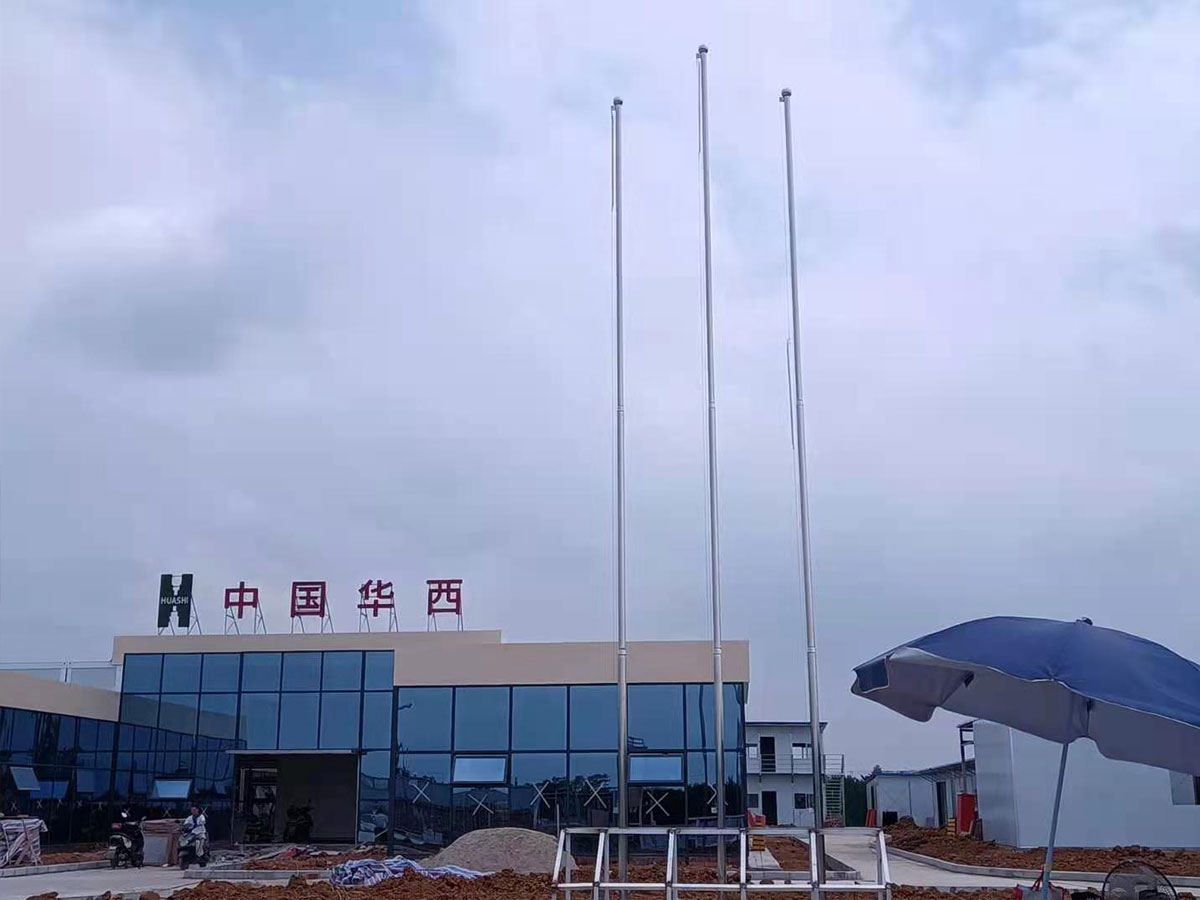 旗杆应用场景图