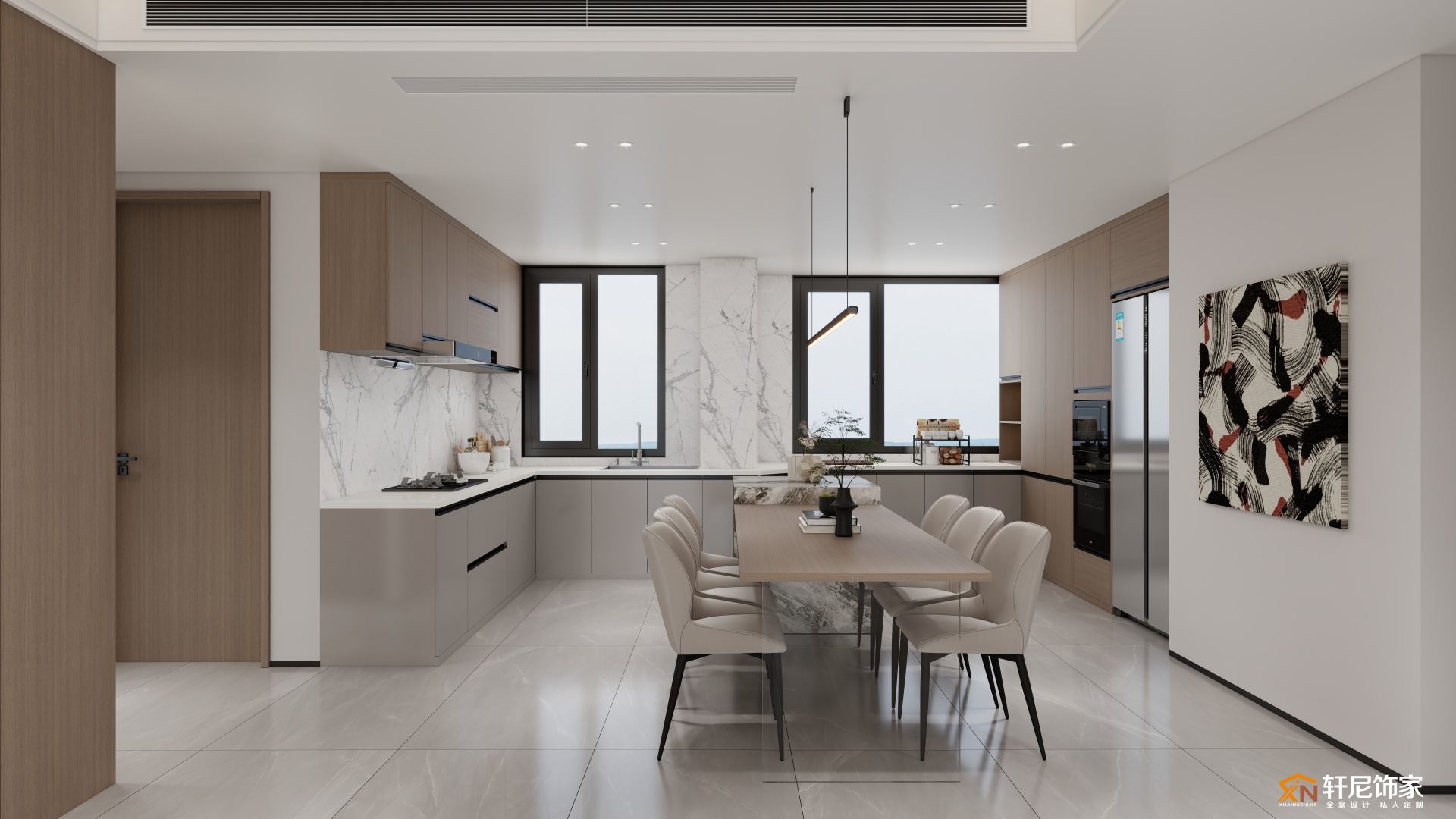 轩尼饰家新中式风格别墅案例实景