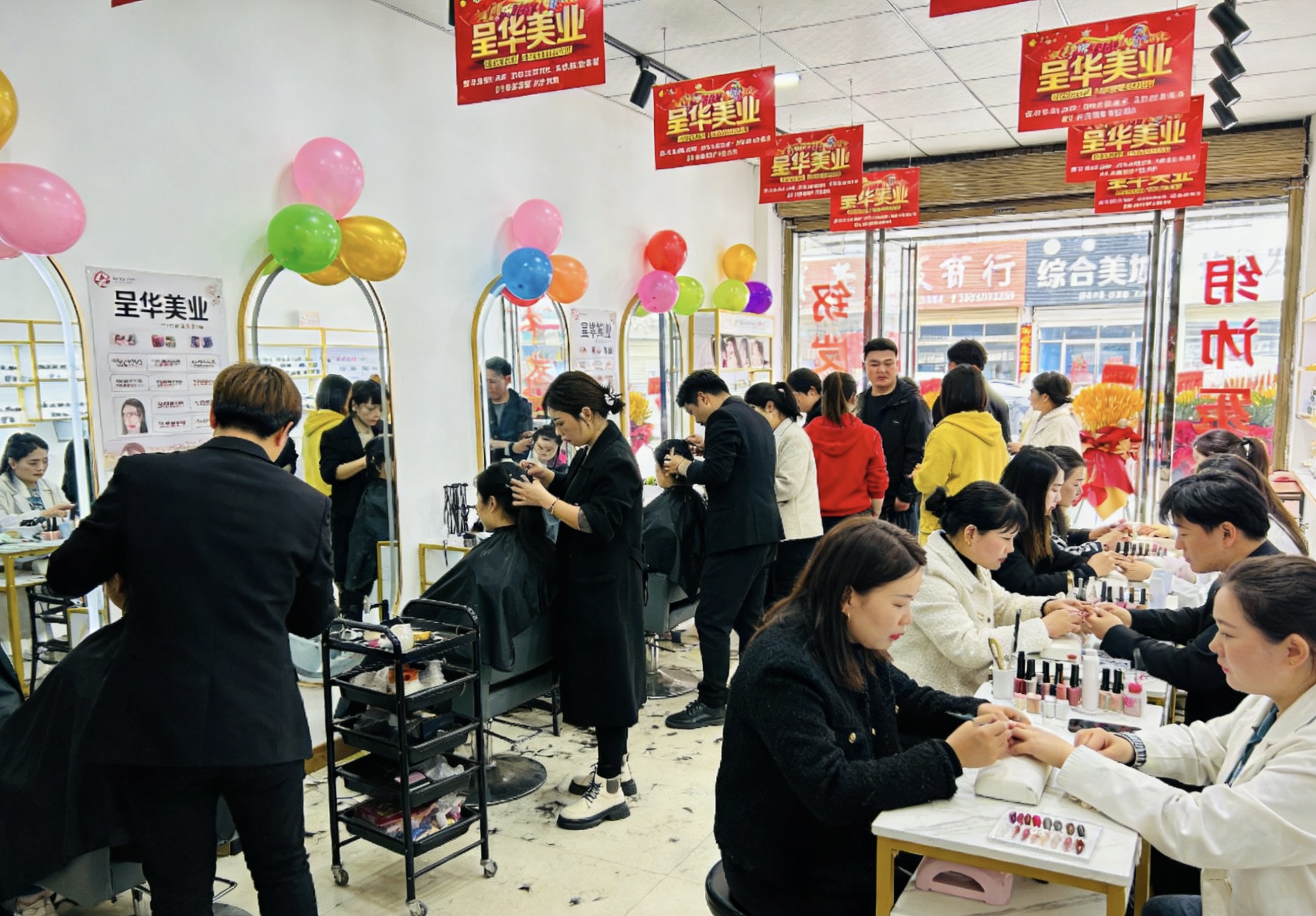 美甲培训实操场景