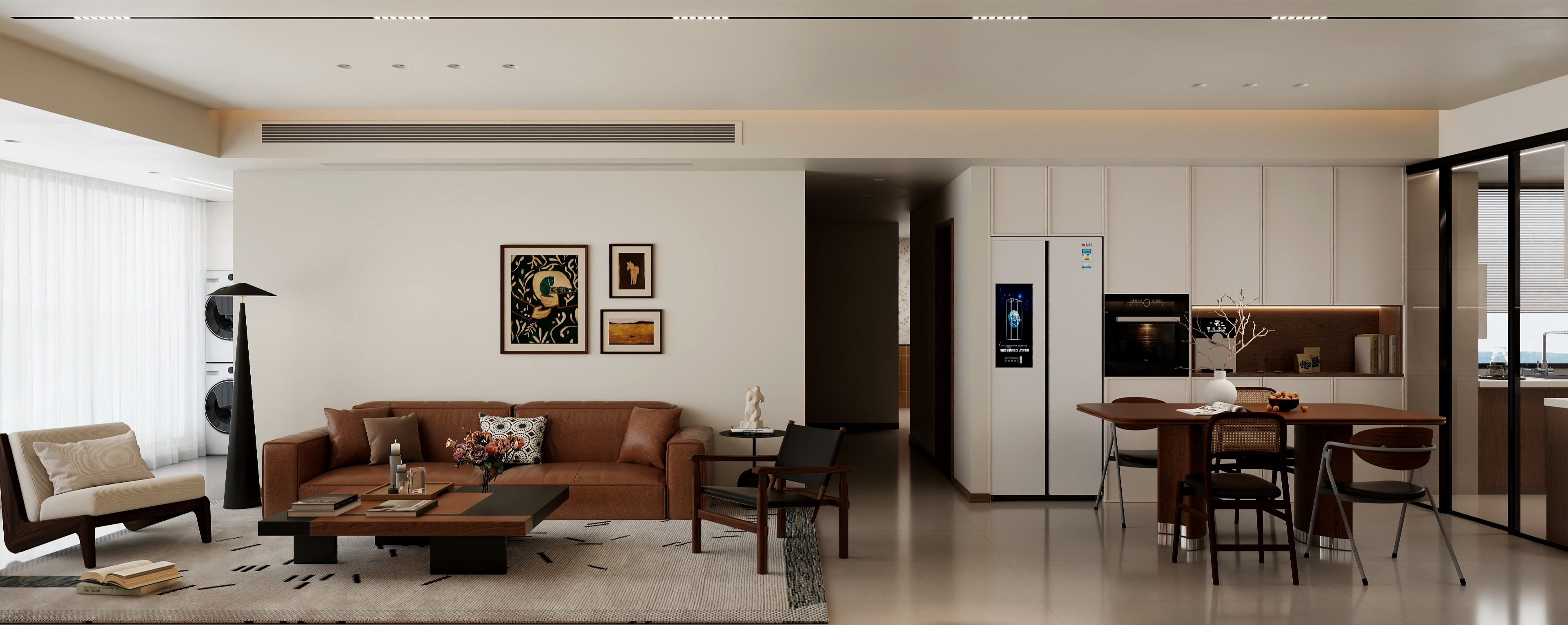 现代轻奢风格客厅实景