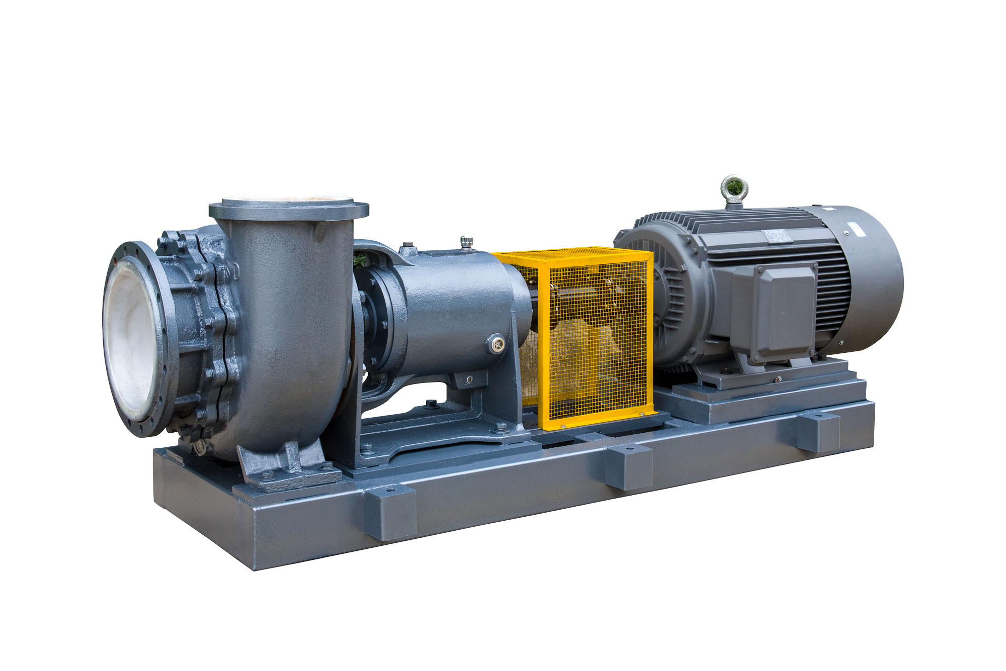 展示脱硫循环泵内部过流部件的耐磨材料细节,如橡胶内衬或陶瓷涂层