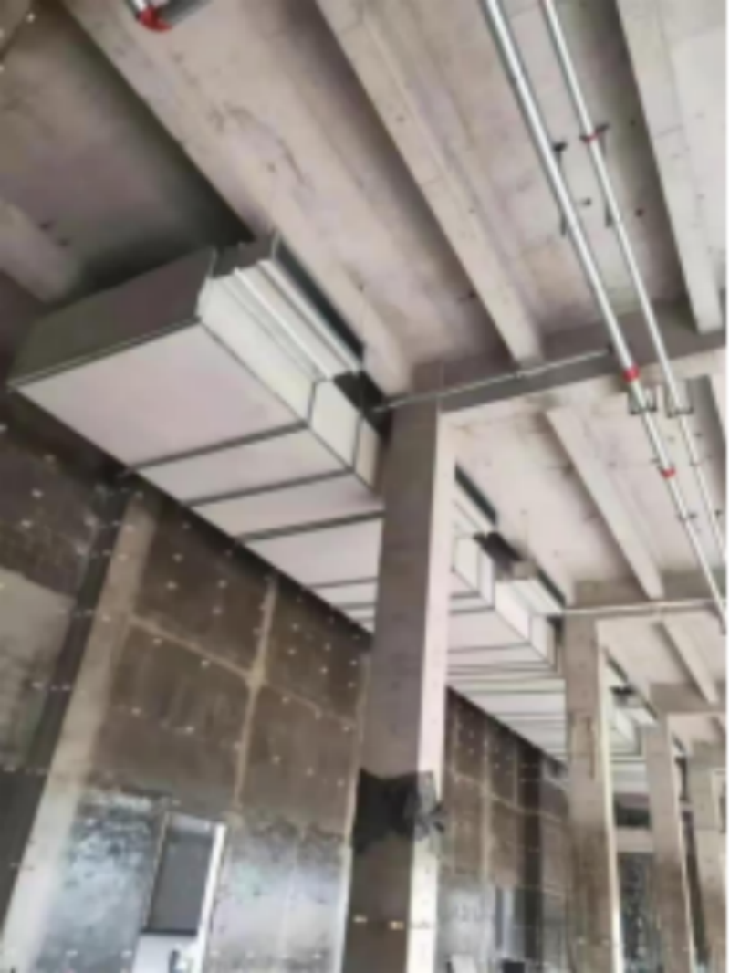 消防排烟系统安装现场示意图