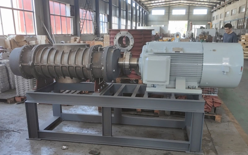 MVR蒸汽压缩机内部叶轮轴一体结构特写