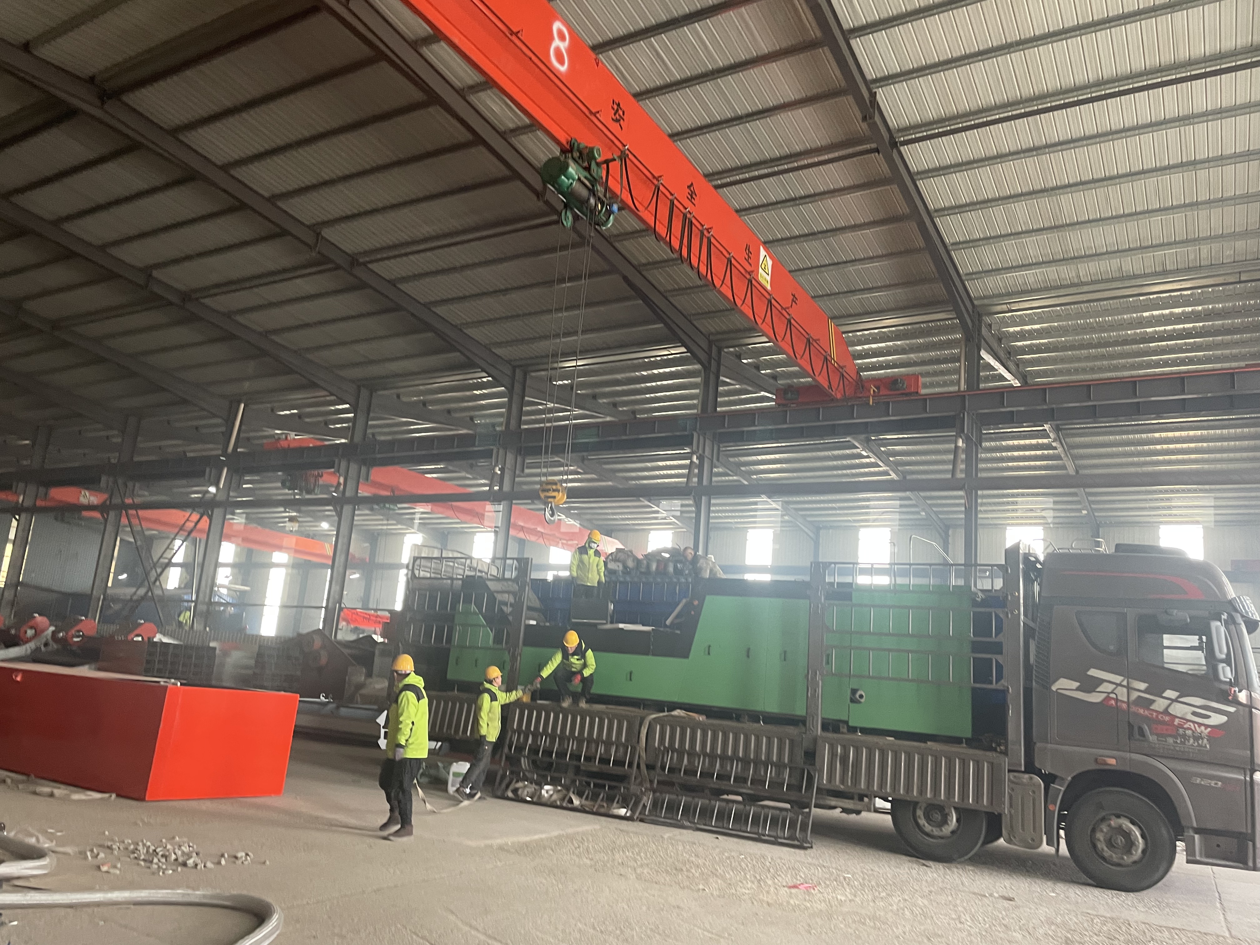 锦泽选煤XKT系列跳汰机在选煤厂安装调试现场