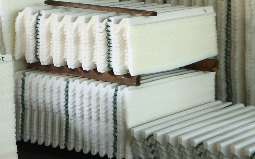 不同规格斜管填料产品的对比展示