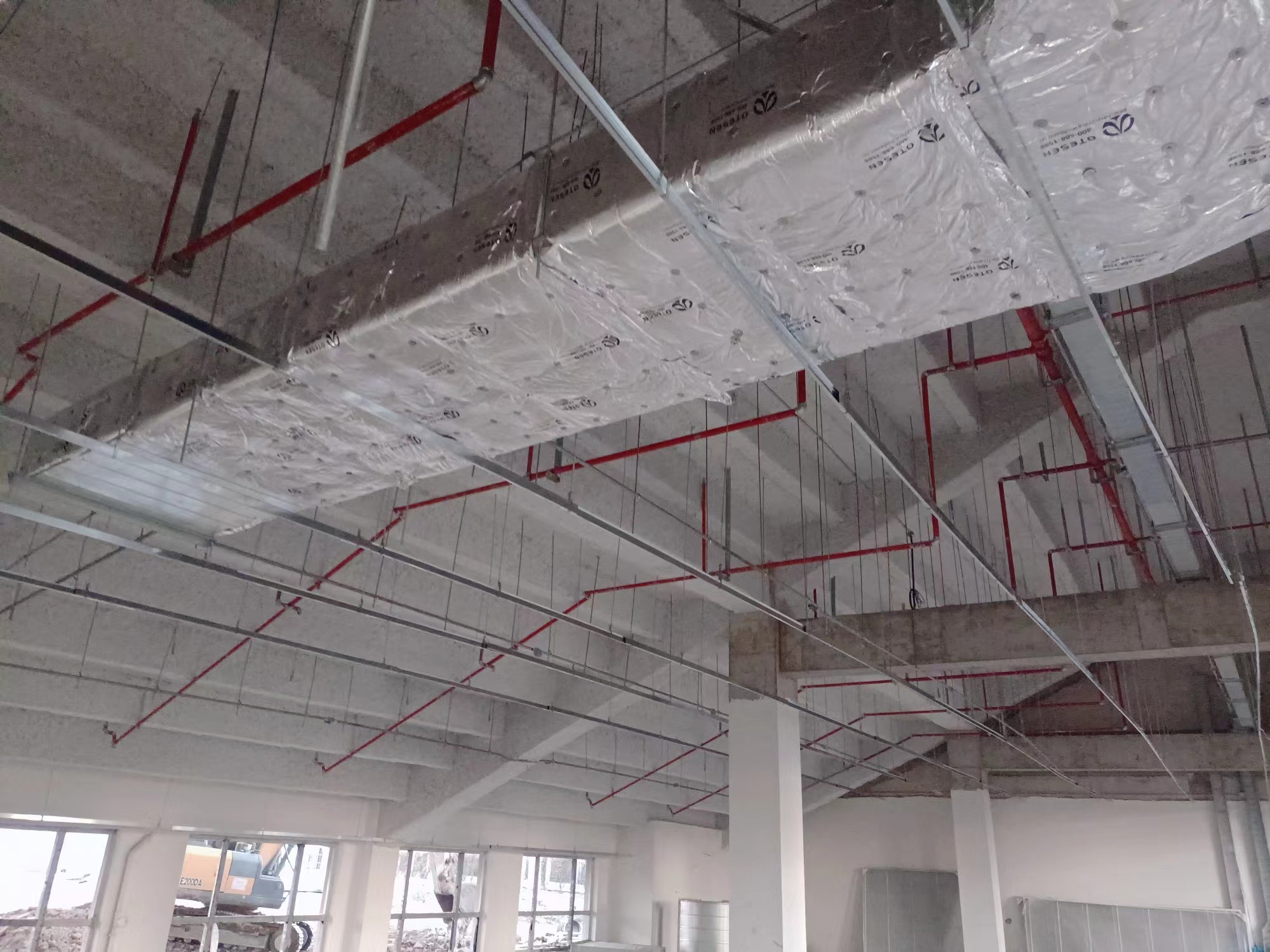 盛梵节能科技无机纤维喷涂棉材料展示