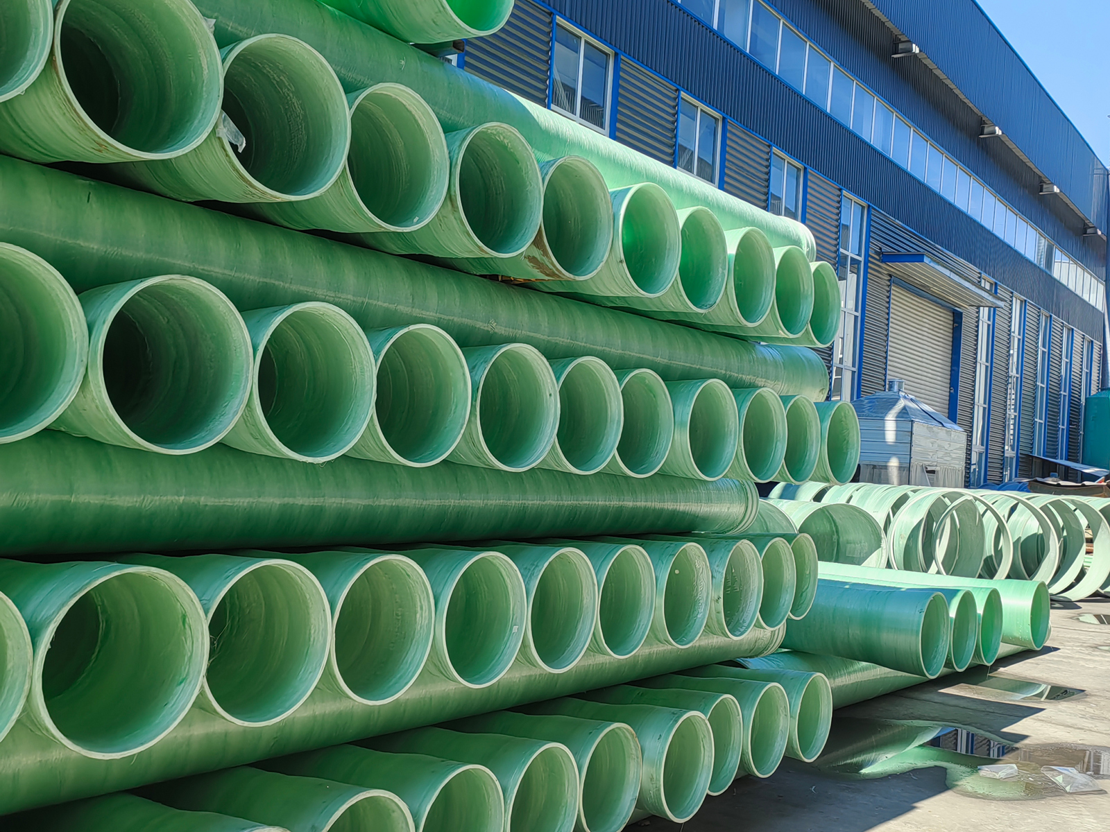 玻璃钢管道生产工艺现场