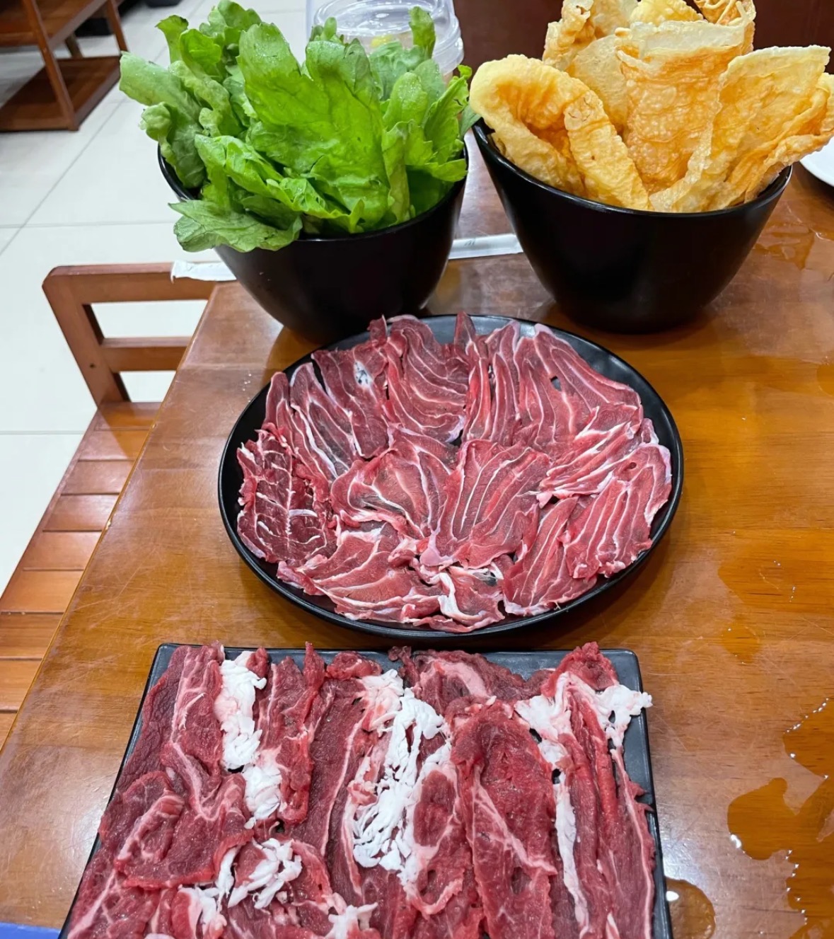 潮汕火锅食材展示