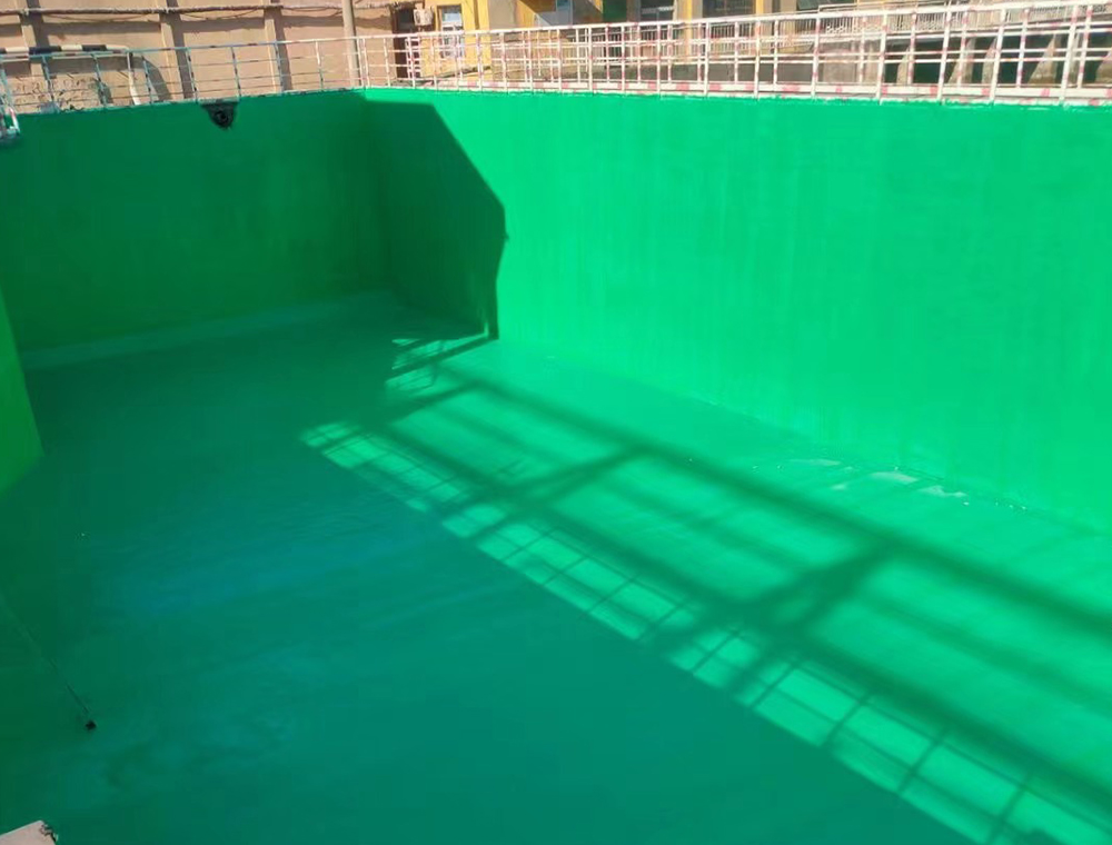 烟囱防腐施工现场