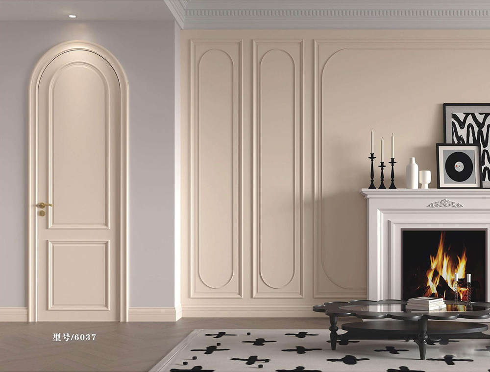 水漆木门安装现场细节